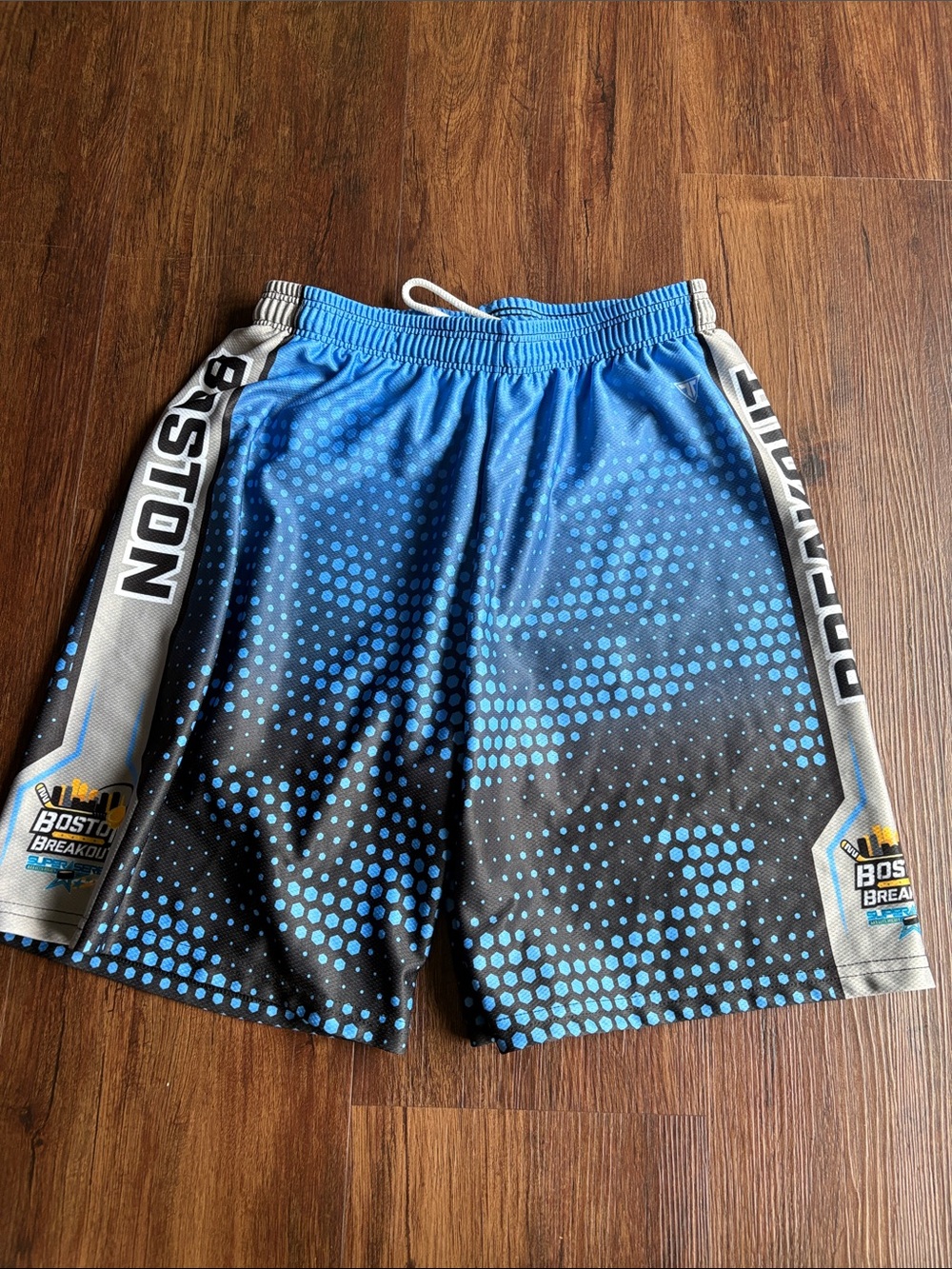 Men's Boston Breakout hockey Athletic Shorts - Blue/Black